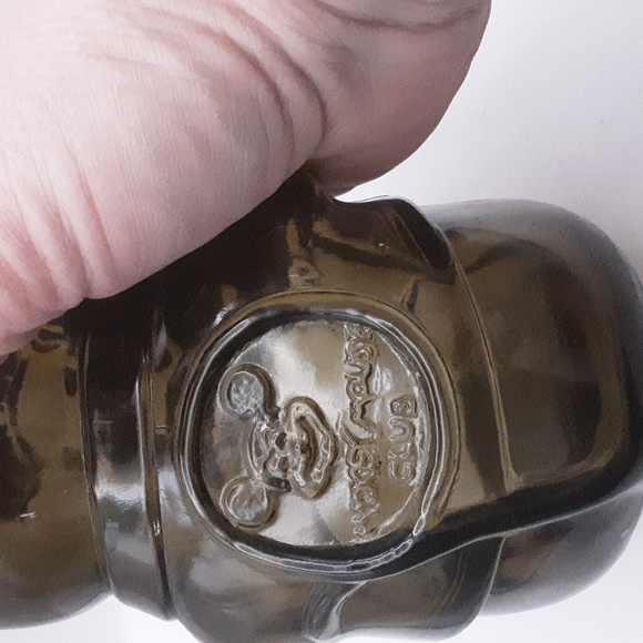 Vintage Mickey Mouse Clubhouse Smokey Glass Bank 7" - Picture 6 of 9